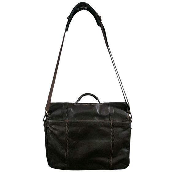 KENNETH COLE REACTION! ESPRESSO BROWN GENUINE LEATHER LAPTOP, BRIEFCASE, BAG! - Picture 5 of 13